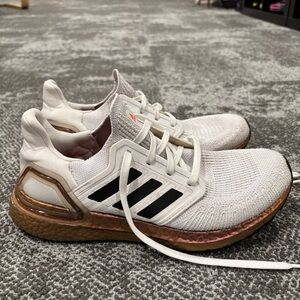 Adidas Ultraboost 20 W Metallic White Black Pink EG9780 Size 9 Iridescent